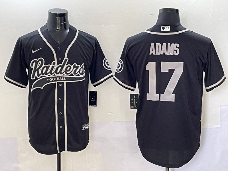 Men 2025 Oakland Raiders #17 Adams Black Joint Name Nike Limited NFL Jersey style 1->oakland raiders->NFL Jersey